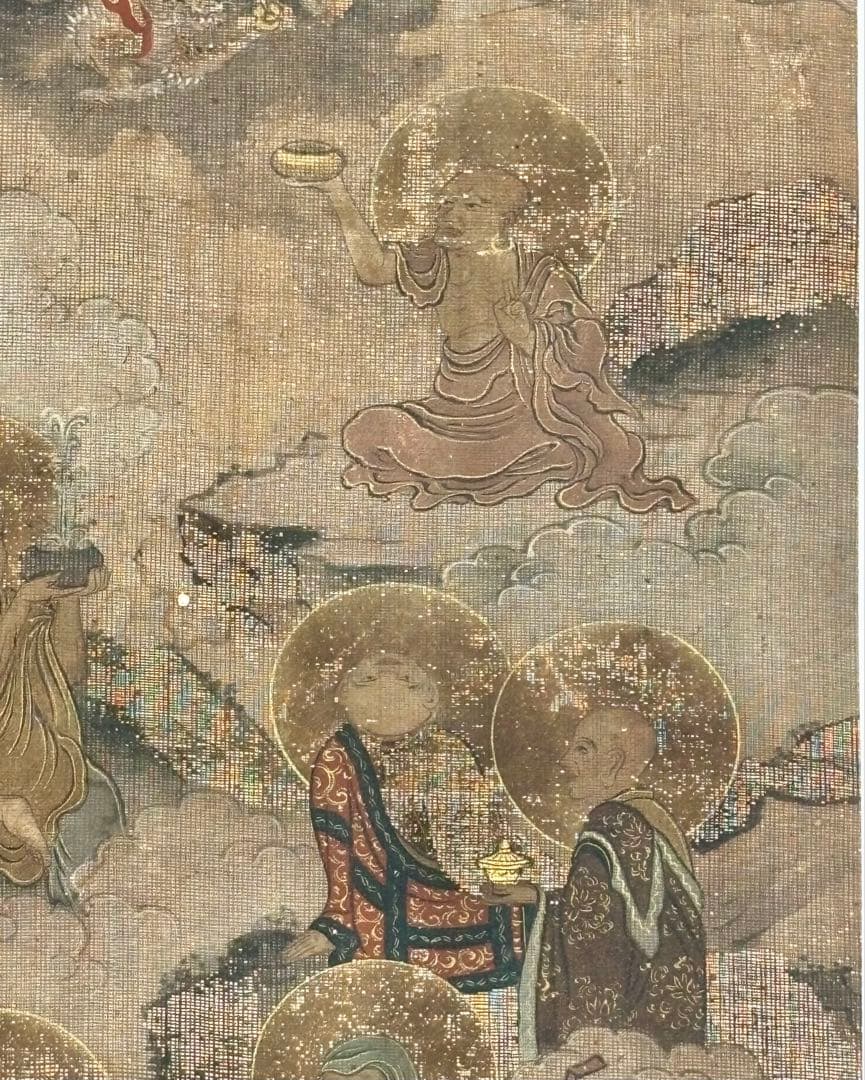 「十六羅漢図」江戸時代筆 1枚|仏教美術 仏像 和本 古画 日本画 中国美術