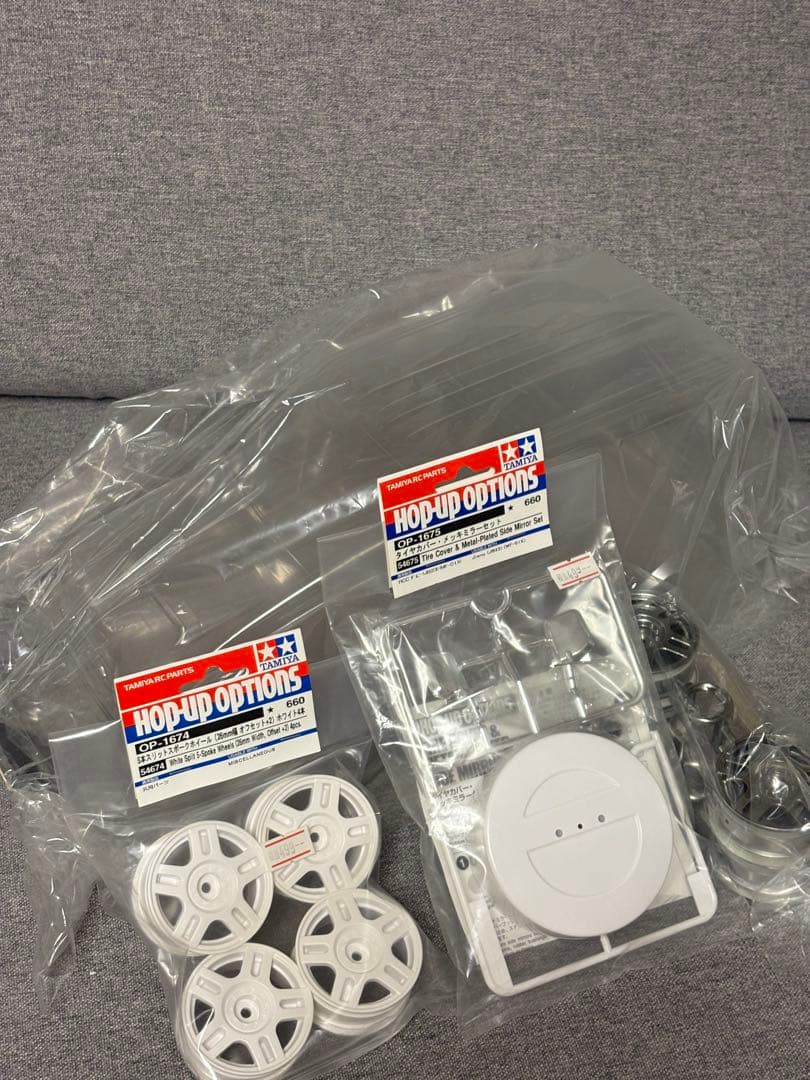 タミヤジムニーjb23 ボディ＆ステッカー　OP-1674 ホイール Mシャーシ