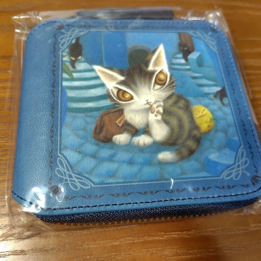 わちふぃーるど　ダヤン　青い街　ラウンド二つ折り財布