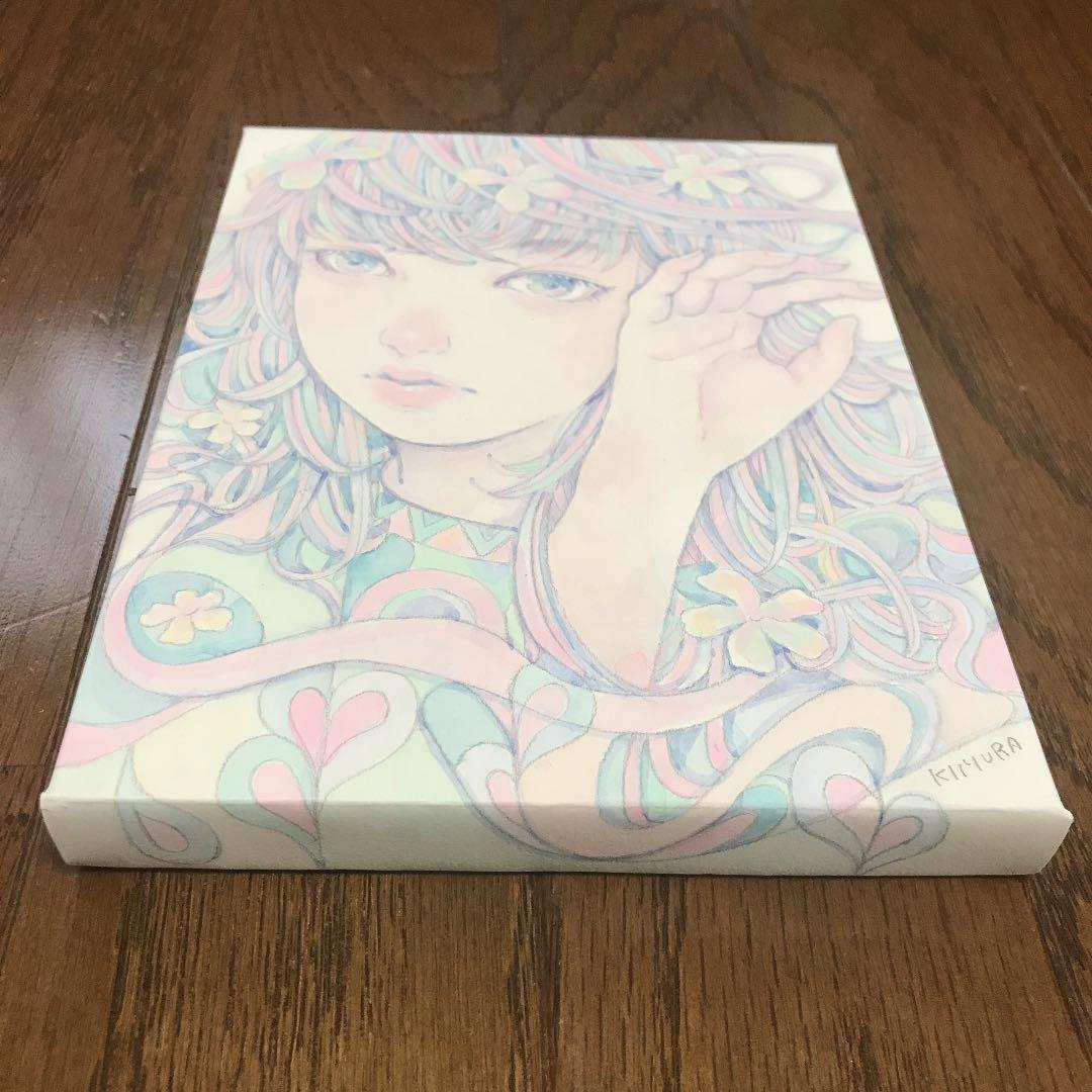 ★木村智博「かすかな思い」木製パネル アクリルガッシュ 色鉛筆 鉛筆 額付き