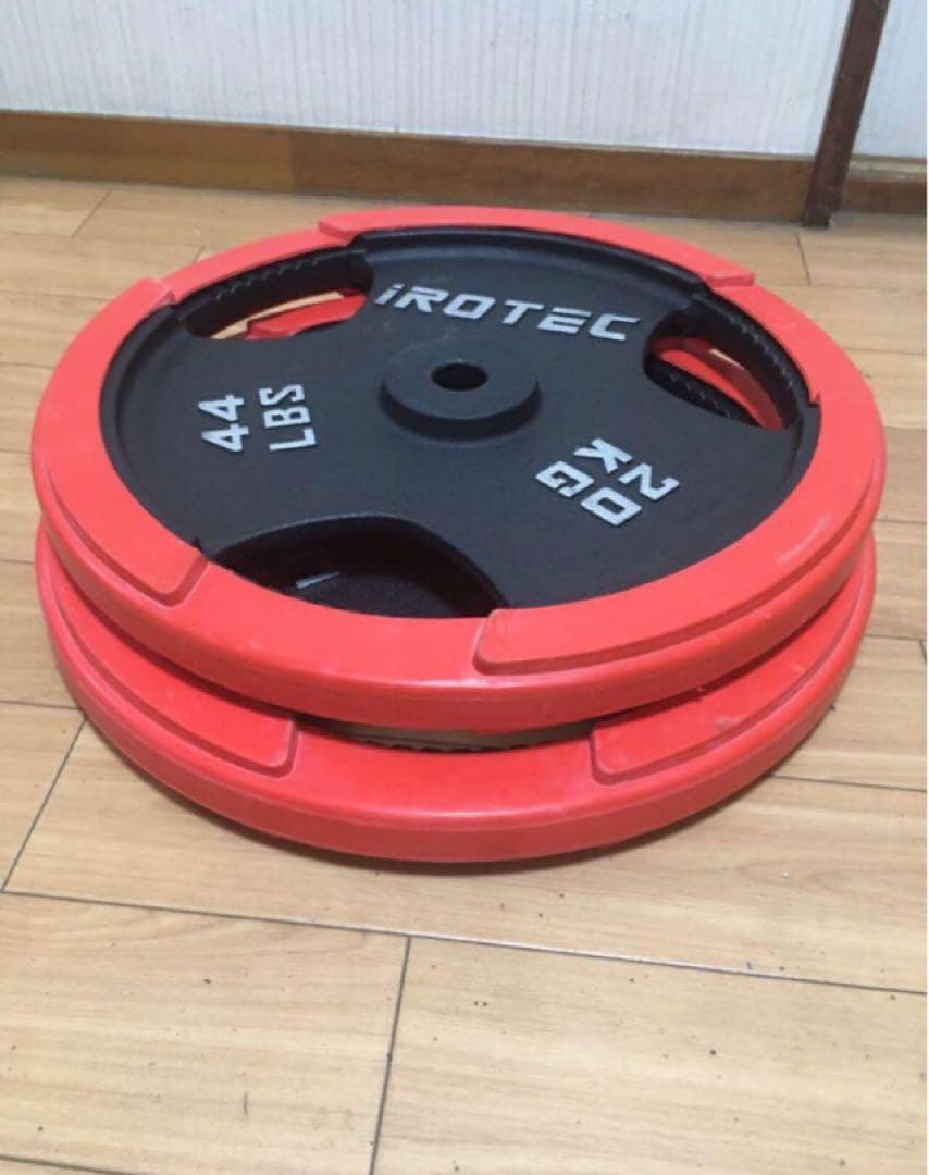 ② iROTEC ラバー　バーベル　プレート 20kg x 1 枚