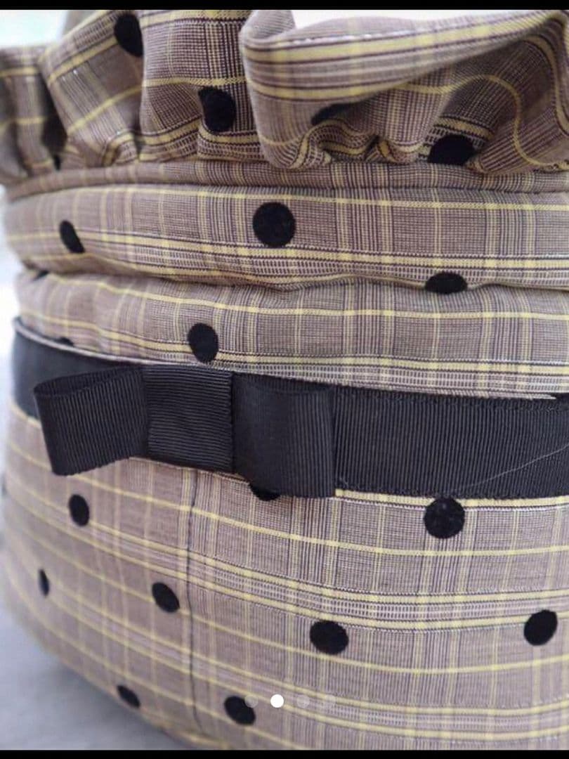 グレンチェックドットスリングM＋お揃いカフェマットの2点セット ボンボンコピーヌ