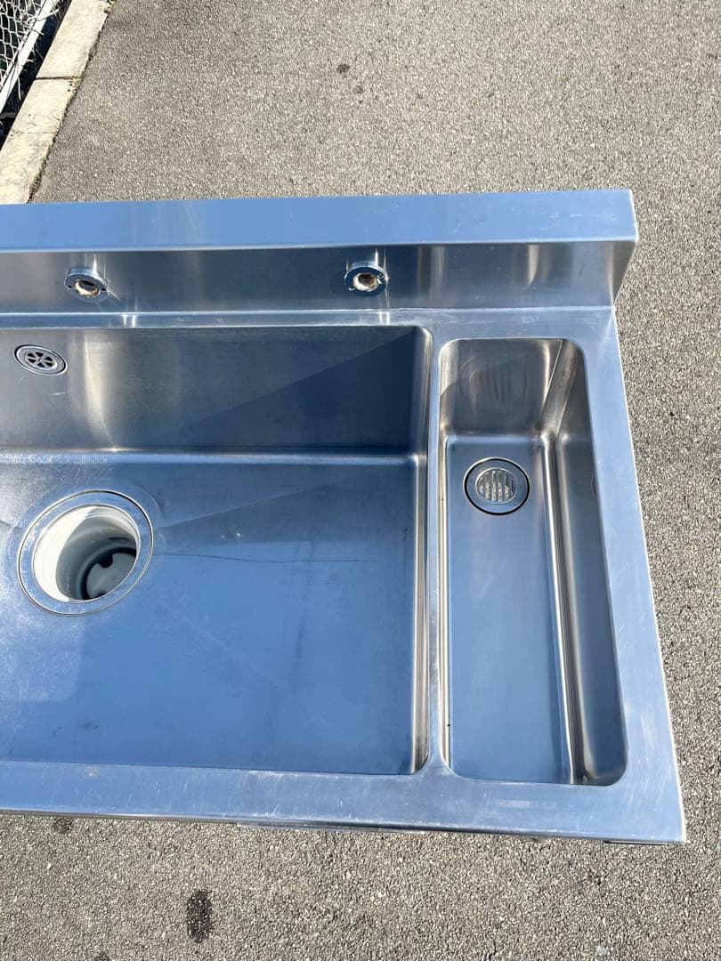 ステンレス1槽ダスト付きシンク 流し台　業務用　1200×600×800