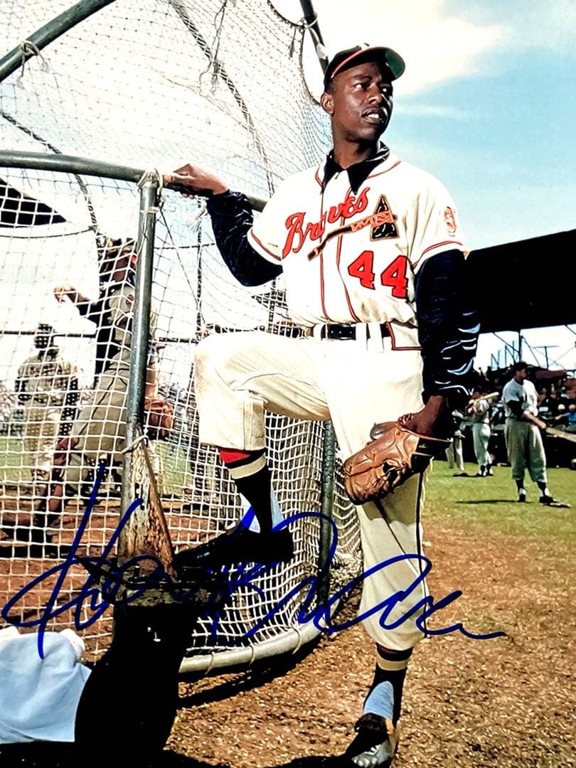ハンク・アーロン直筆サイン入り超大型写真…