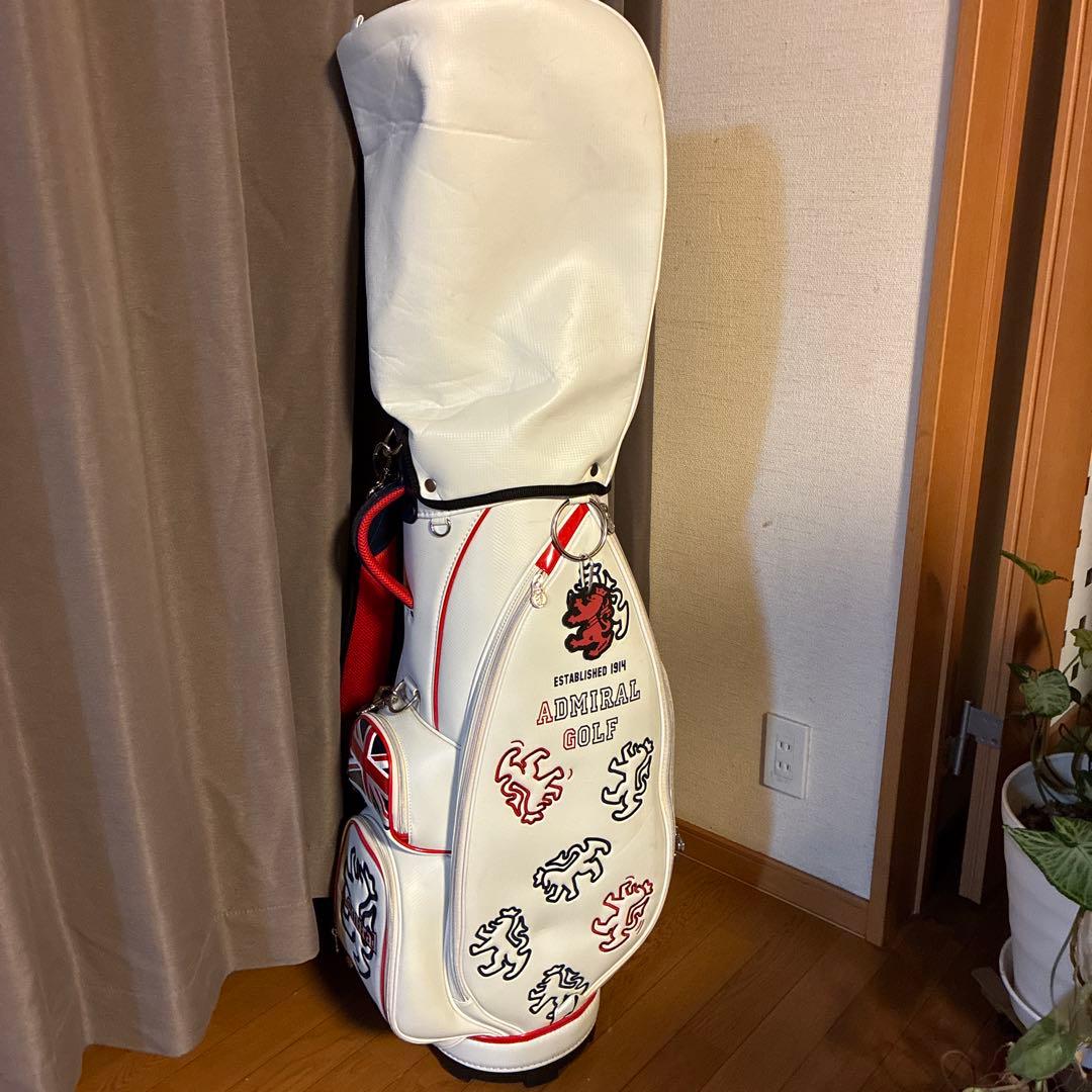 Admiral ゴルフバッグ ホワイト 6分割収納