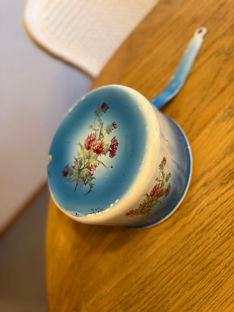 フランスアンティークホーローJapy社ウェディングセット片手鍋セット