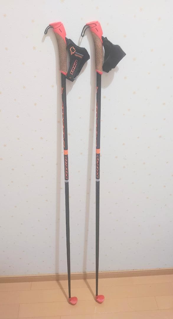 YOKO　7100　クロスカントリースキーポール135㎝　美品　100％カーボン