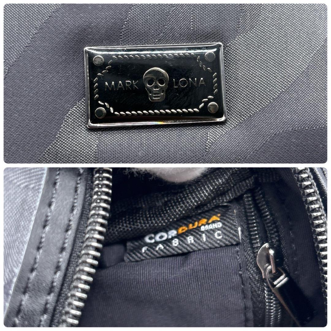 MARK&LONA　スタッズ付きブラッククラッチバッグ グルフバッグ カート