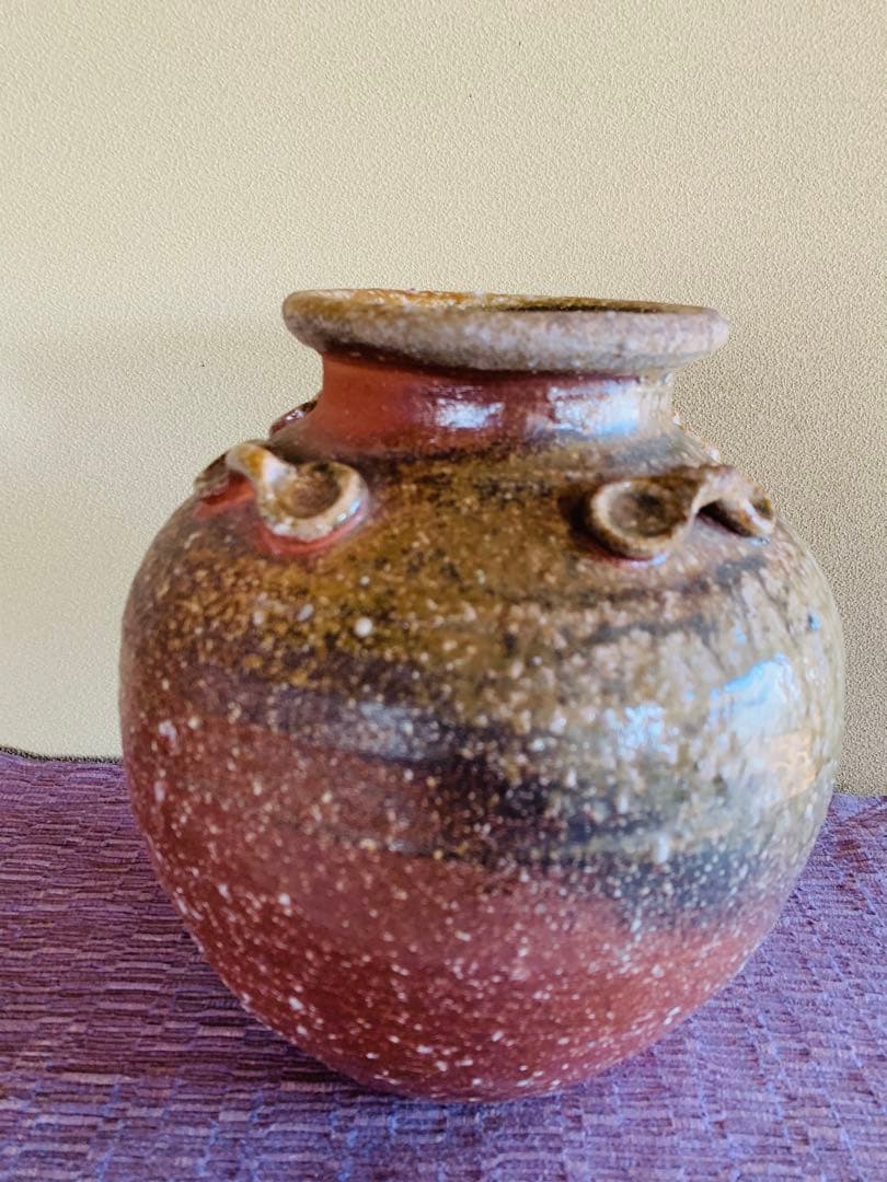 信楽焼、四つ耳、大壺、
