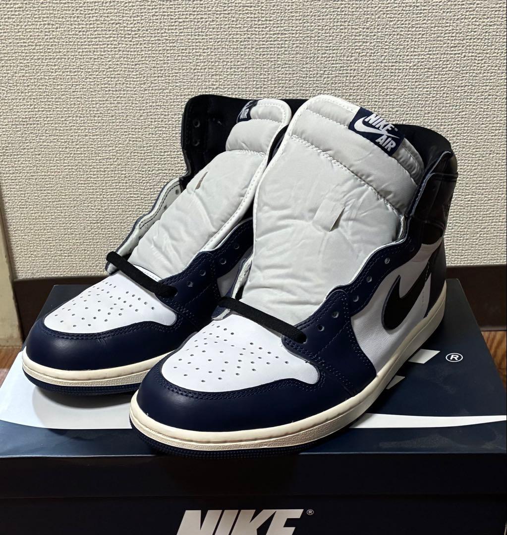 【箱付】ナイキ エアジョーダン1 レトロ ハイOGミッドナイト ネイビー