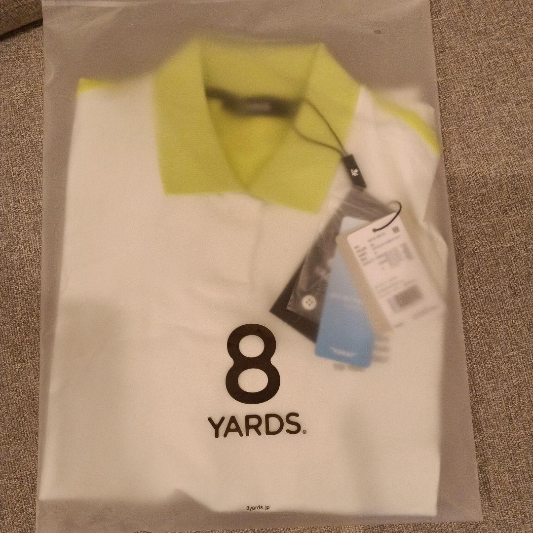 8 YARDS. ポロシャツ ホワイト/ライム