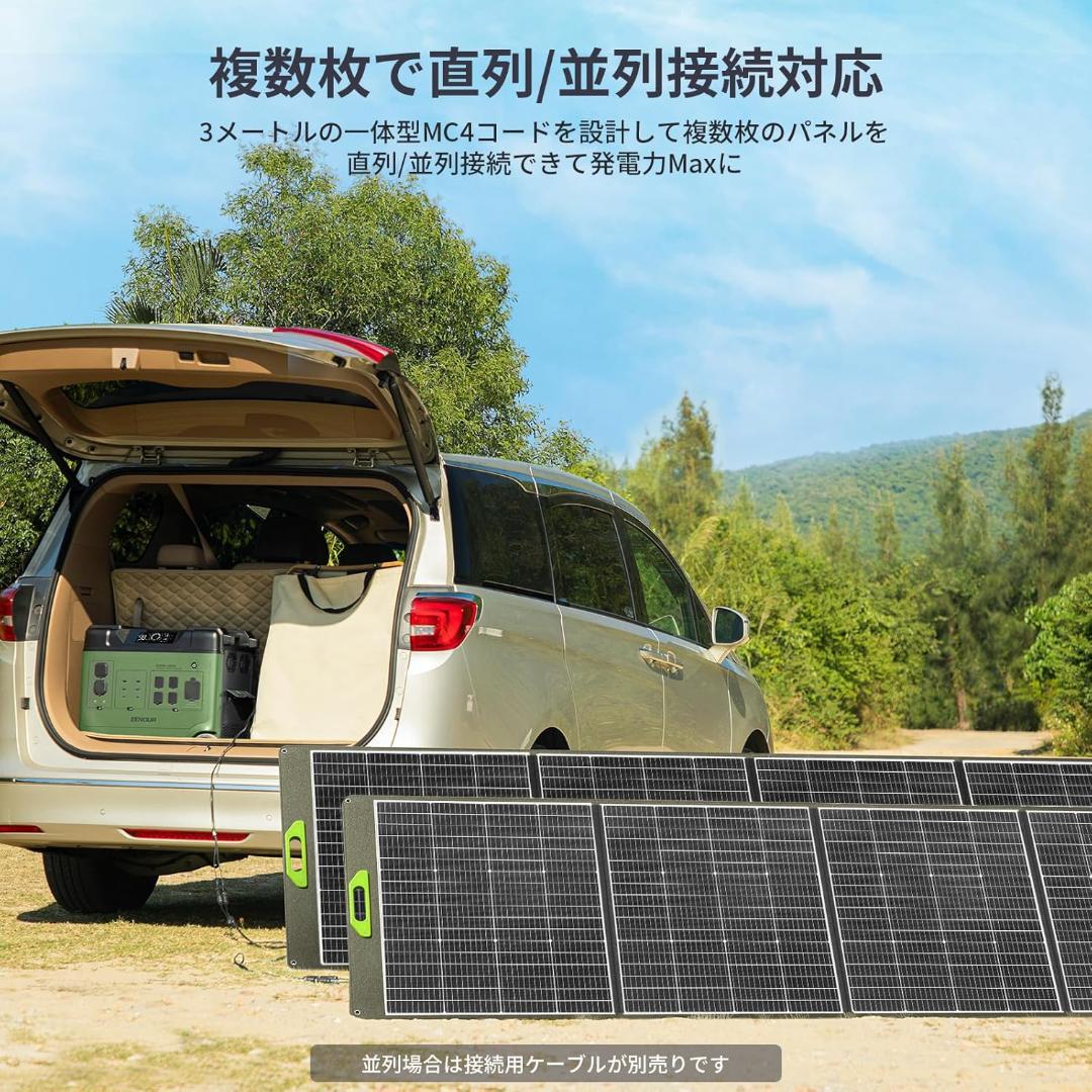 EENOUR ソーラーパネル 400W 折りたたみ 動作電圧 高出力 ETFE