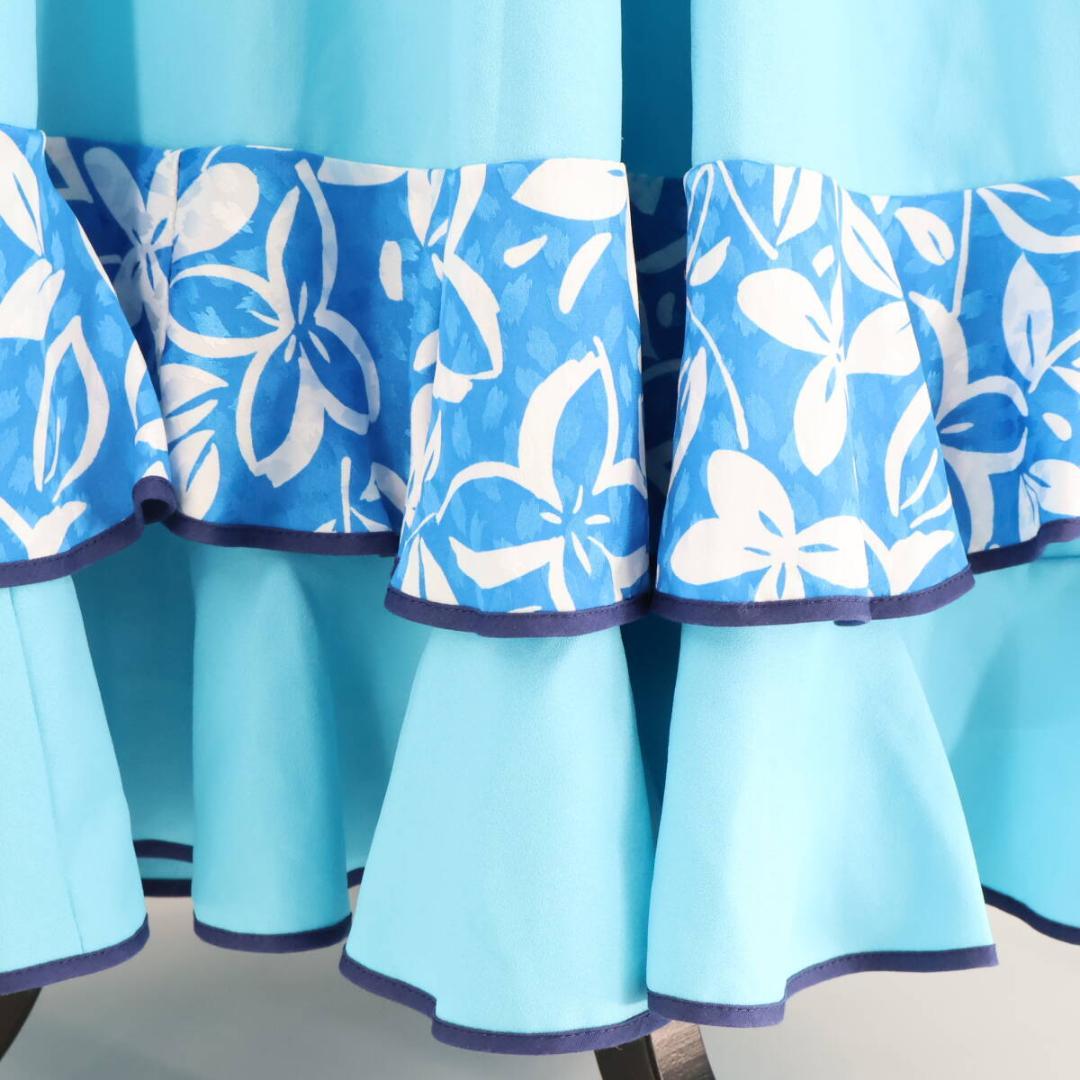 【美品 フラメンコ衣装】ブルー アトリエ貴美恵 ファルダ スカート ボランテ