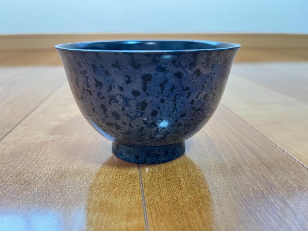 【最終価格】津軽塗 お椀 箱付き ロイヤルブルー 変わり塗り【希少・新品】