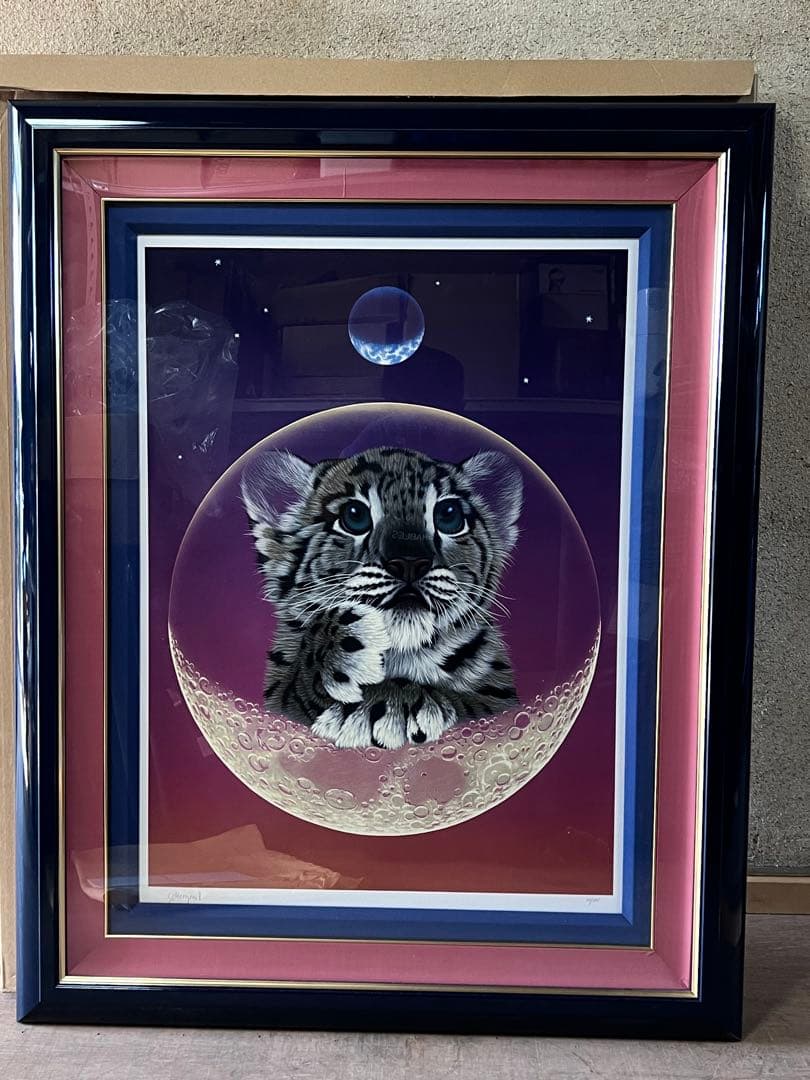 シム・シメール ウィッシング・オン・ザ・ムーン　アクリル画 証明書付