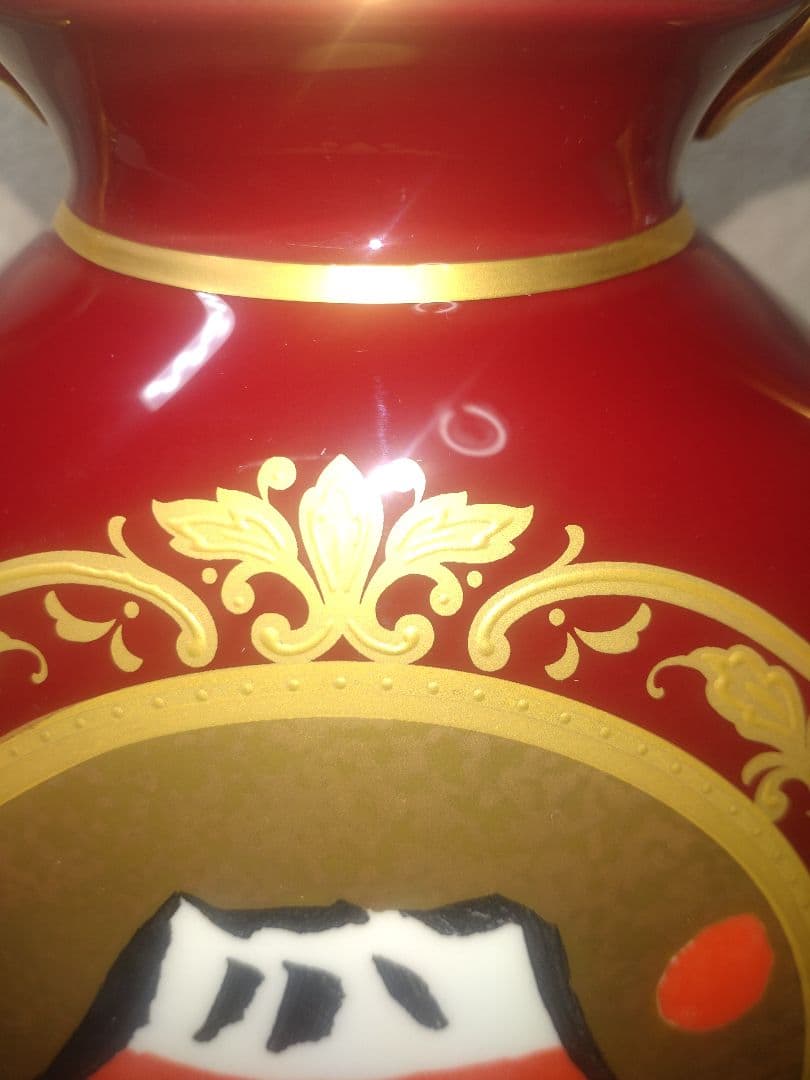 ノリタケ　片岡球子　赤富士辰砂花瓶