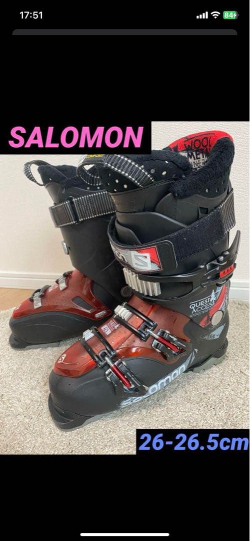 SALOMON スキー ブーツ 26-26.5cm