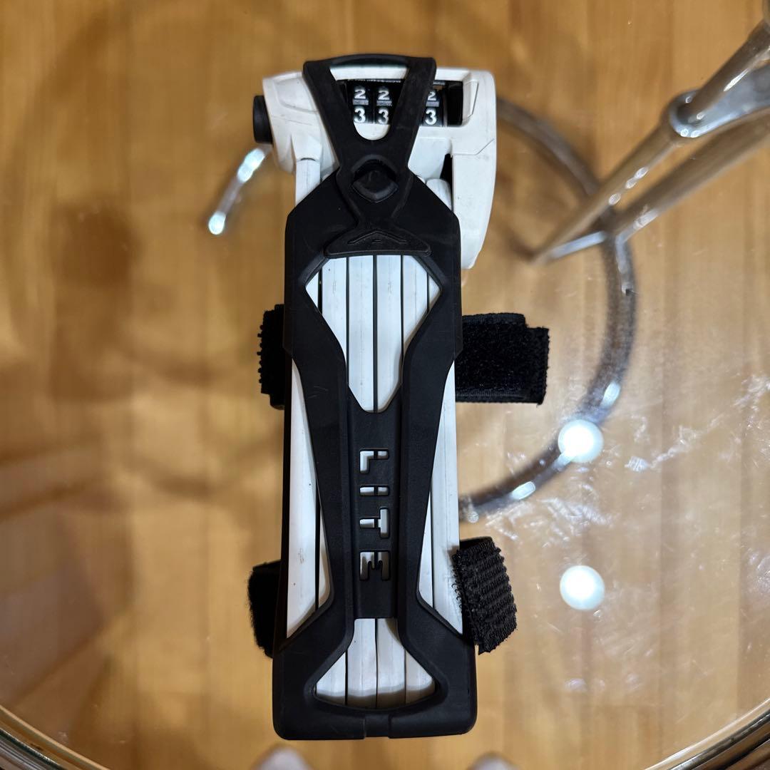 ABUS BORDO LITE 6050 アバス 自転車ロック 折りたたみ式　白