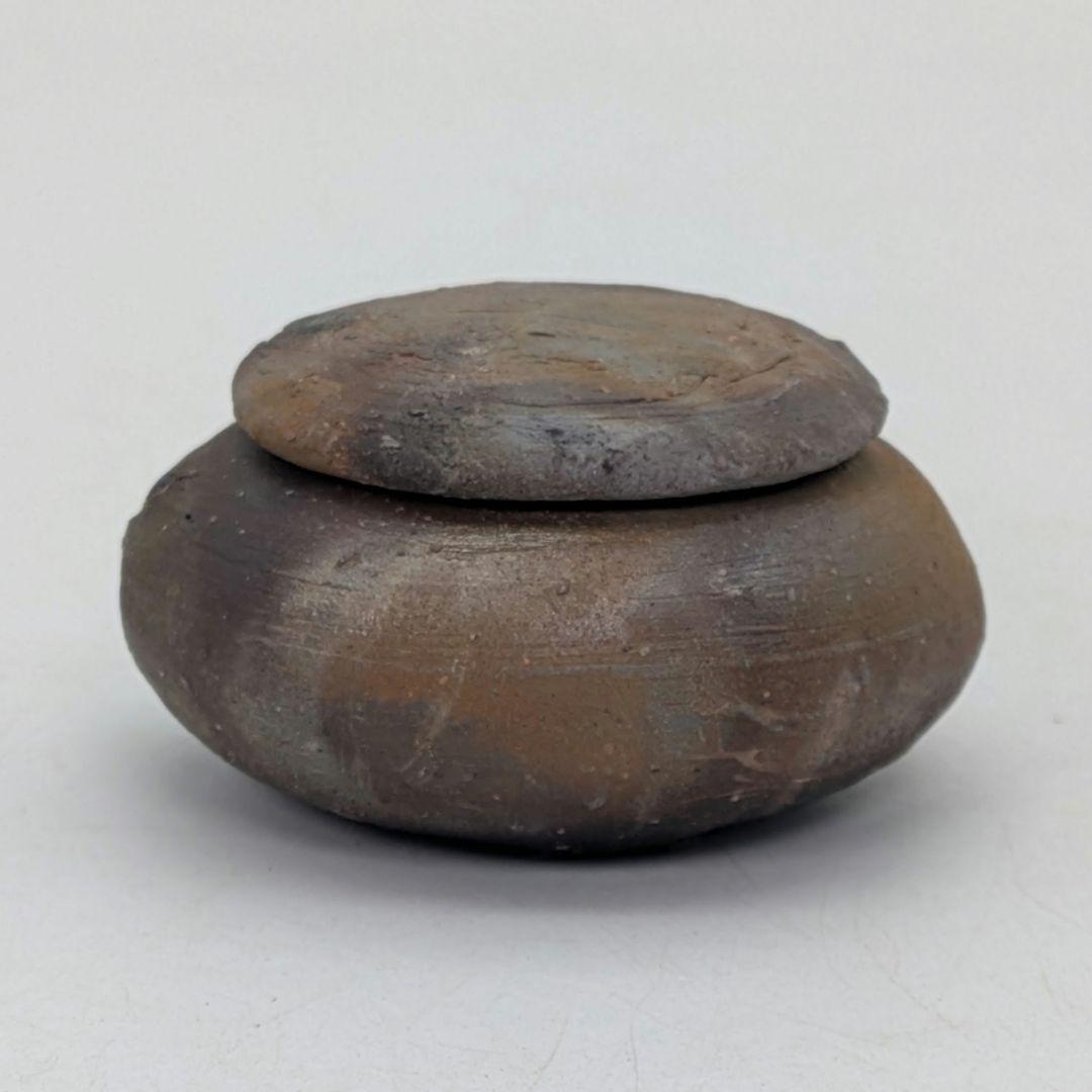 人間国宝 山本陶秀 備前焼 香合 共箱共布 抹茶道具 茶器 香道具 香盒 お香