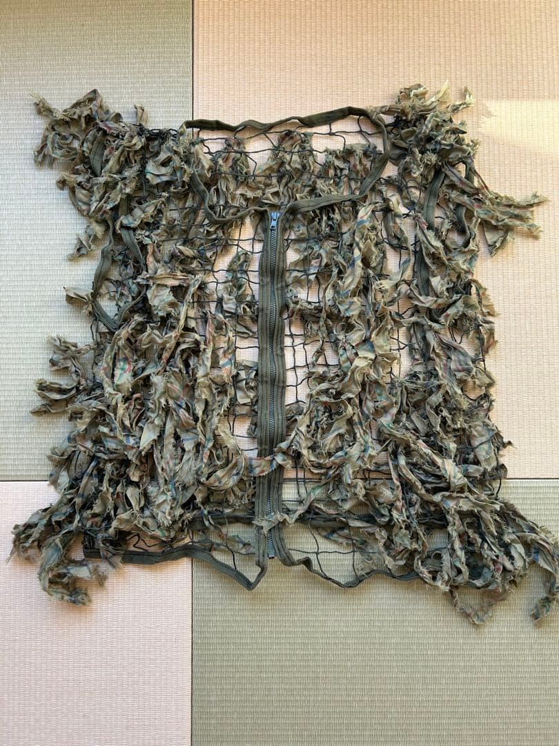 【タイムセール】陸上自衛隊　偽装網チョッキ及びヘルメット用偽装網