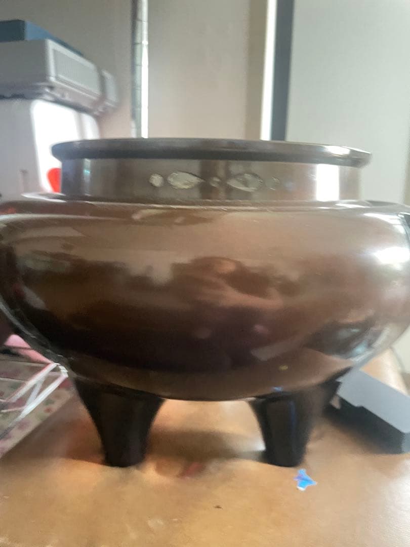 黒色 陶器 茶釜