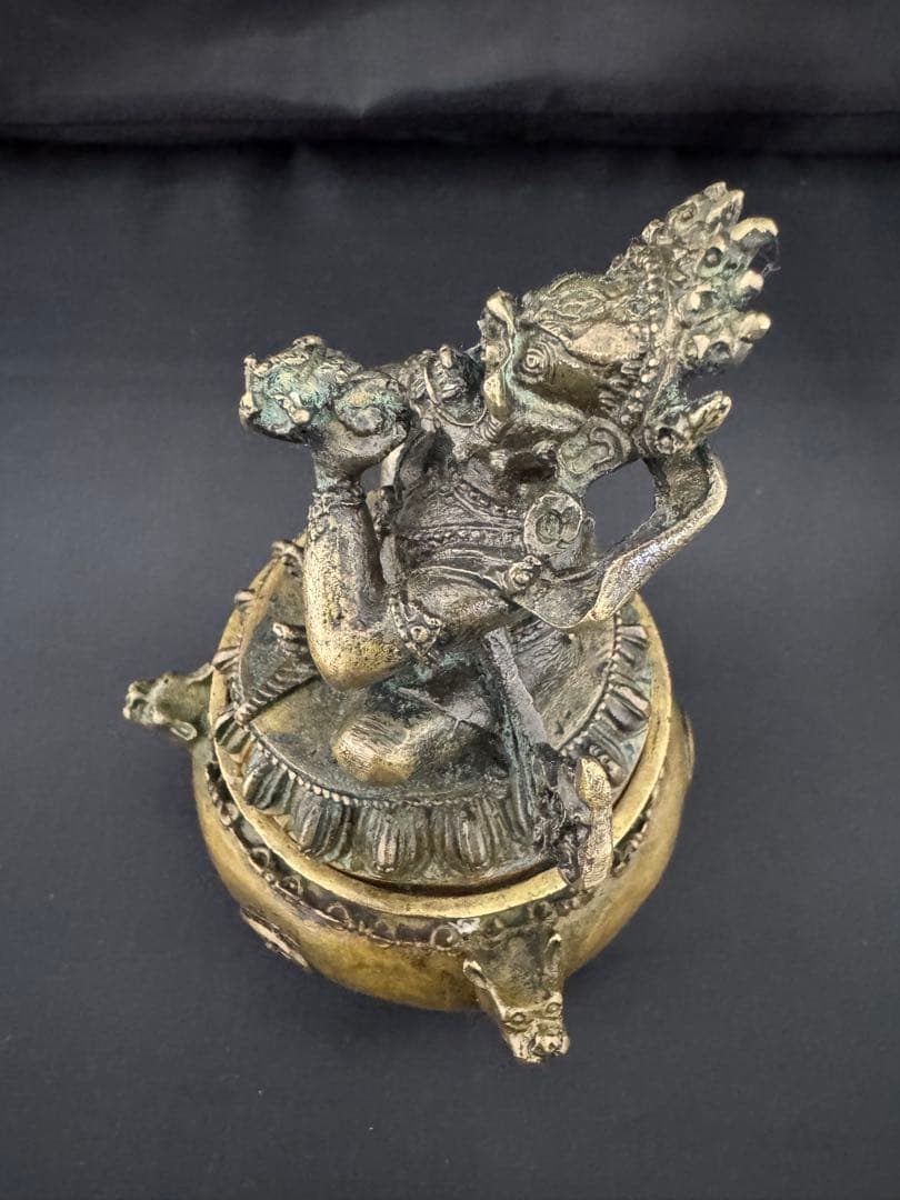 香炉 チベット仏 持金剛 彫刻 置物 開運 風水 骨董 インテリア　アンティーク