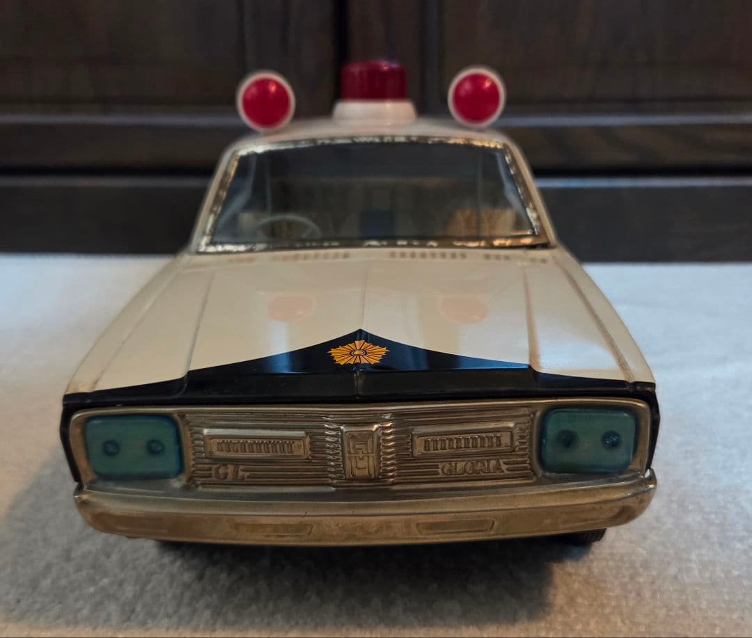 【年代物】【箱付】イチコー　グロリア　パトロールカー　ブリキ