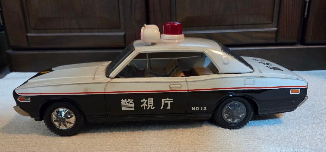 【年代物】【箱付】イチコー　グロリア　パトロールカー　ブリキ