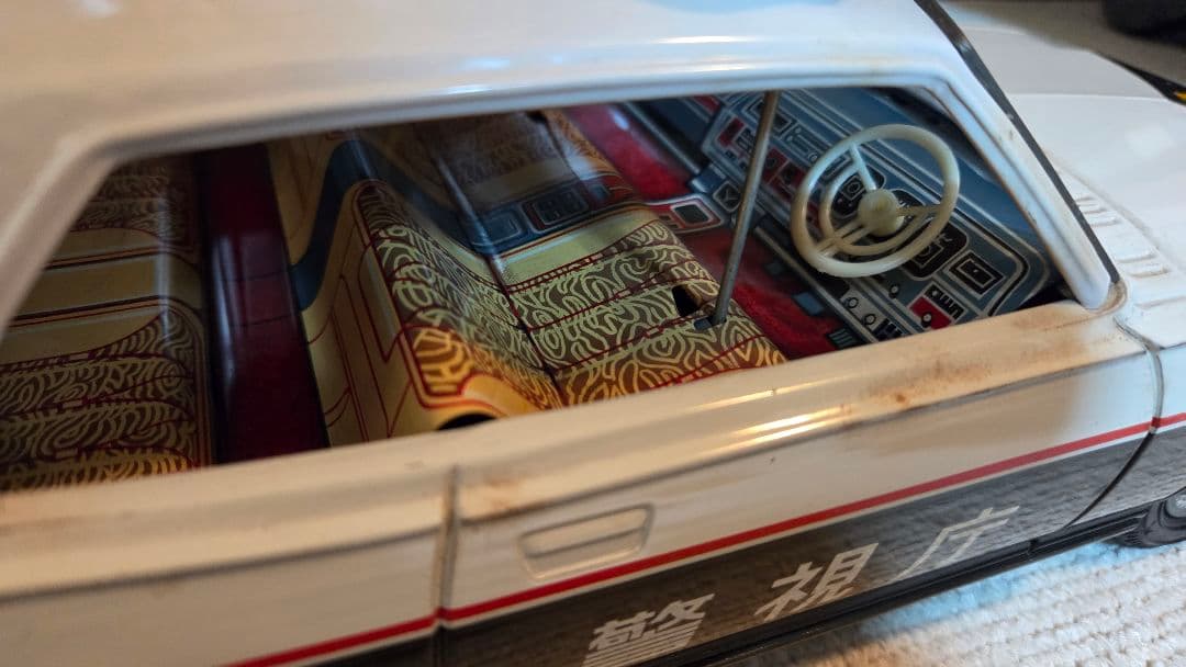 【年代物】【箱付】イチコー　グロリア　パトロールカー　ブリキ