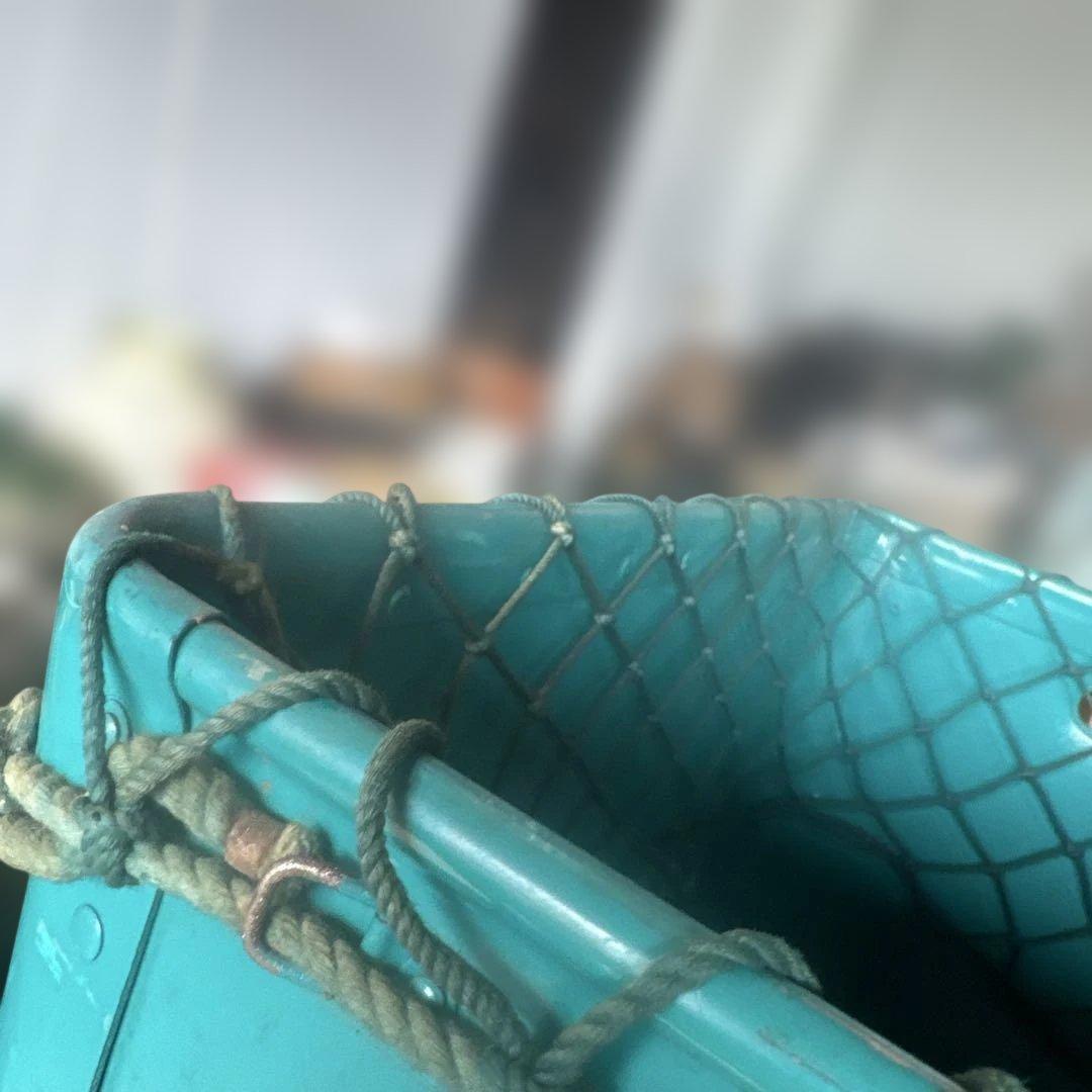 牛乳石鹸 ボテ箱 COW BRAND 網付き 収納箱 昭和レトロ　アンティーク