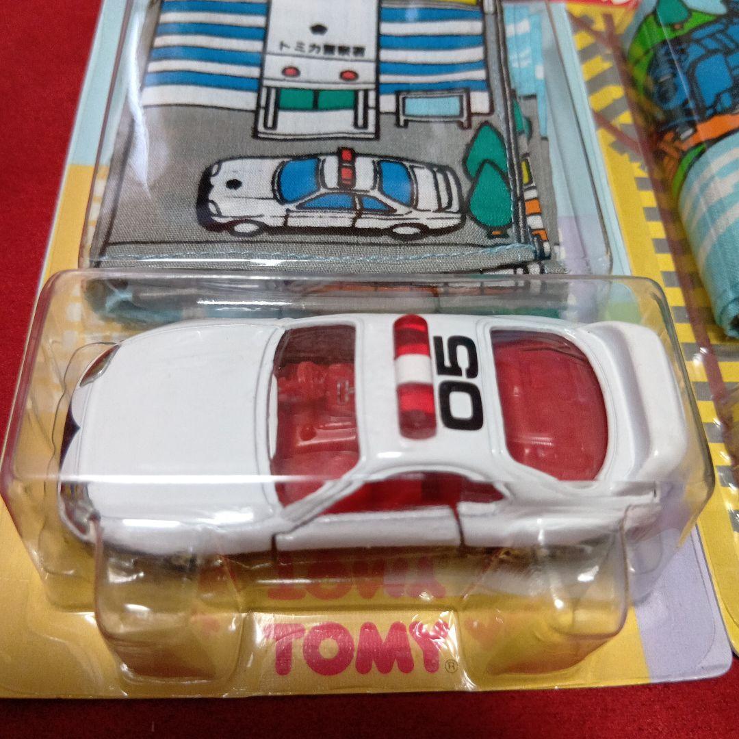 希少　TOMY赤ロゴ　トミカ ハンカチ マップセット　4台　未開封保管品