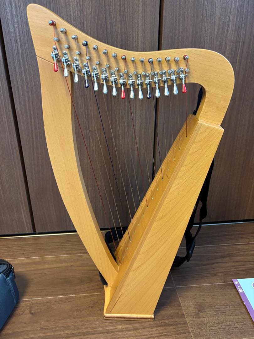 クリスハープ (15弦レバーハープ) ウッディ、教本付き