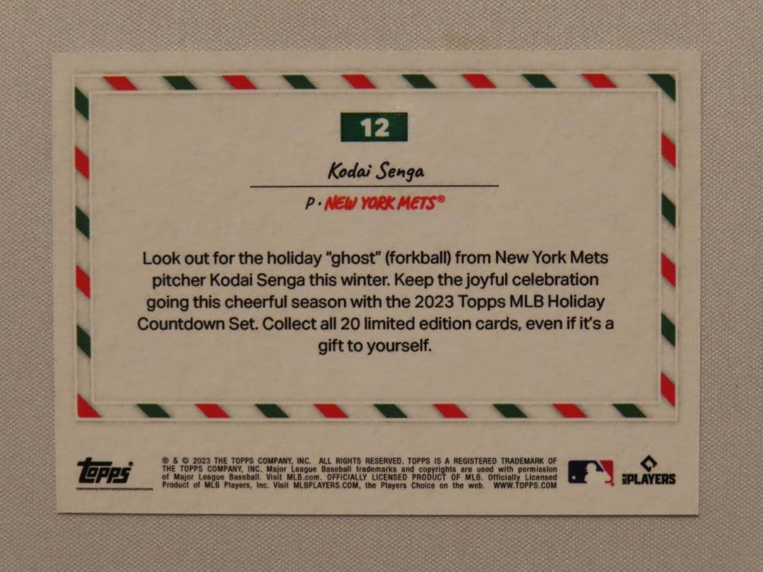 千賀滉大 Topps Holiday Card #12 ホリデーカード 19