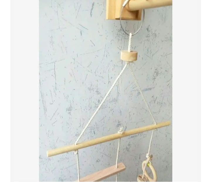 100　インコ　ミニアスレチック　吊り下げセット！　ブランコ　止まり木