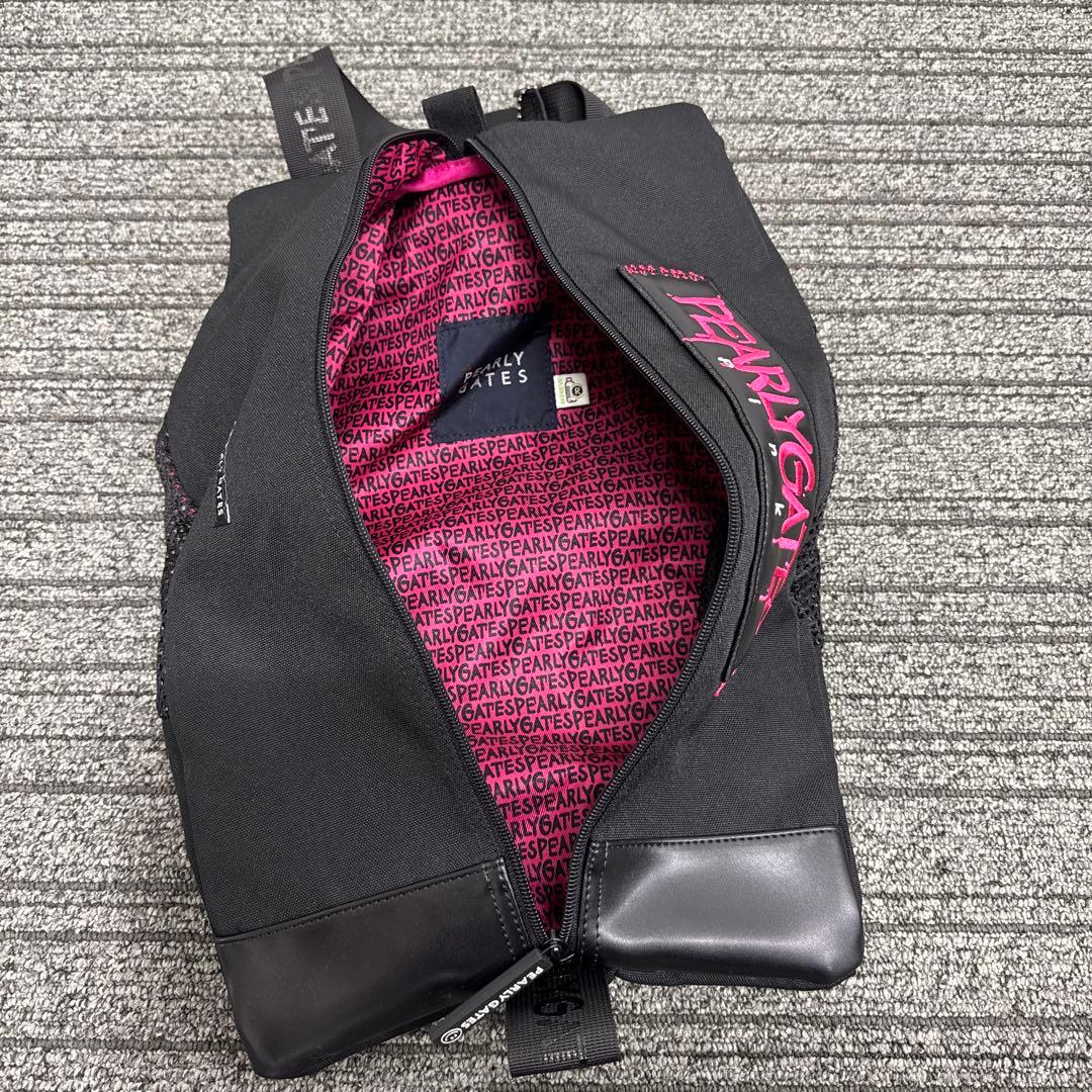 パーリーゲイツ　キャディバッグ 12点セット　ブラック×ピンク