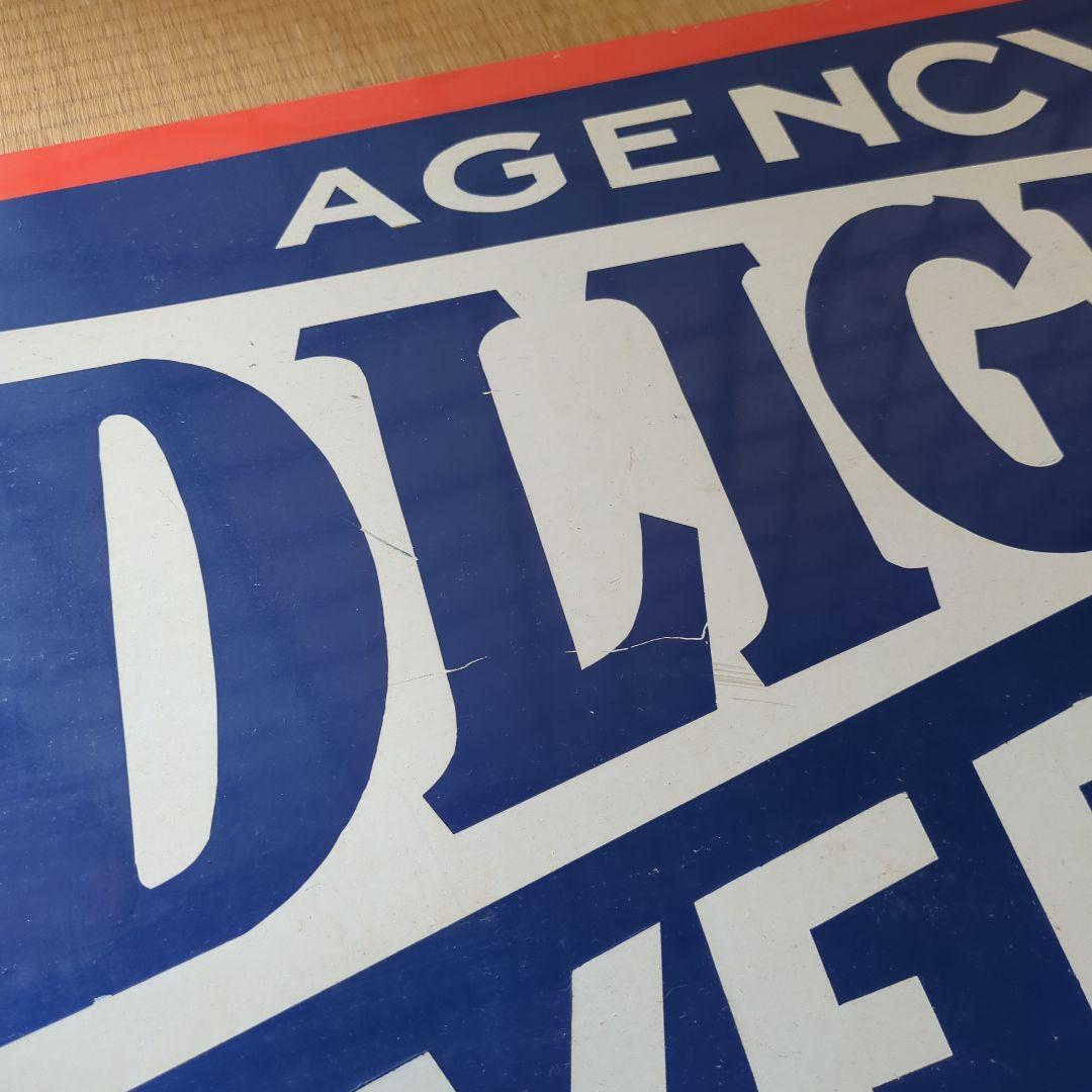 ヘッドライト大型ホーロー看板　50年代復刻レプリカ?　ビンテージ　ブリキ