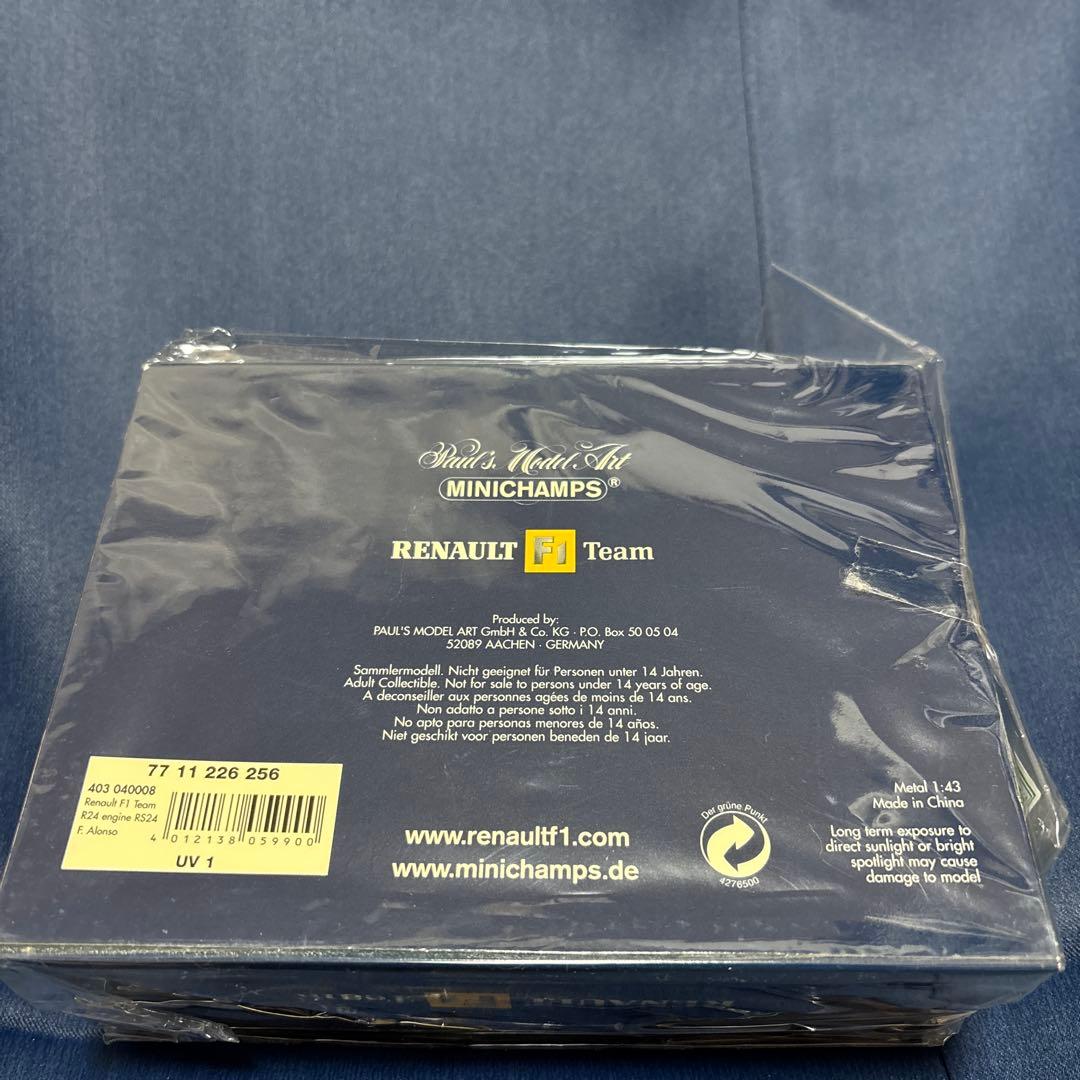 【未使用】ミニチャンプス ルノー F1 チーム R24 ミニカー