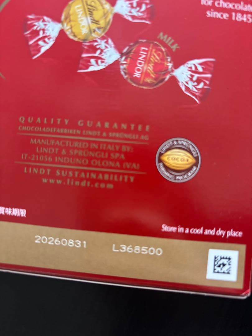 コストコ　LINDOR リンツ　レッドアソート600g×3箱