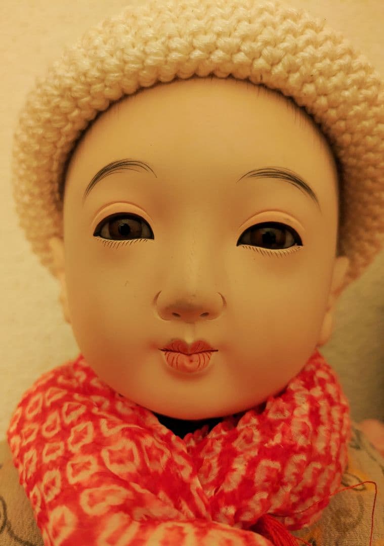 昭和初期　12号 市松人形　在銘　ビスクドール　日本玩具人形類統制協会