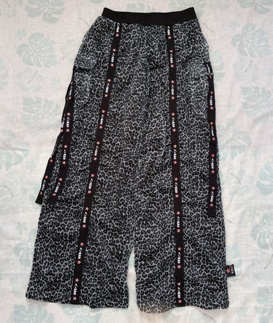 希少！【新品】《M.D.O》フィットネス★パンツ　ヒョウ柄メッシュ素材・男女兼用