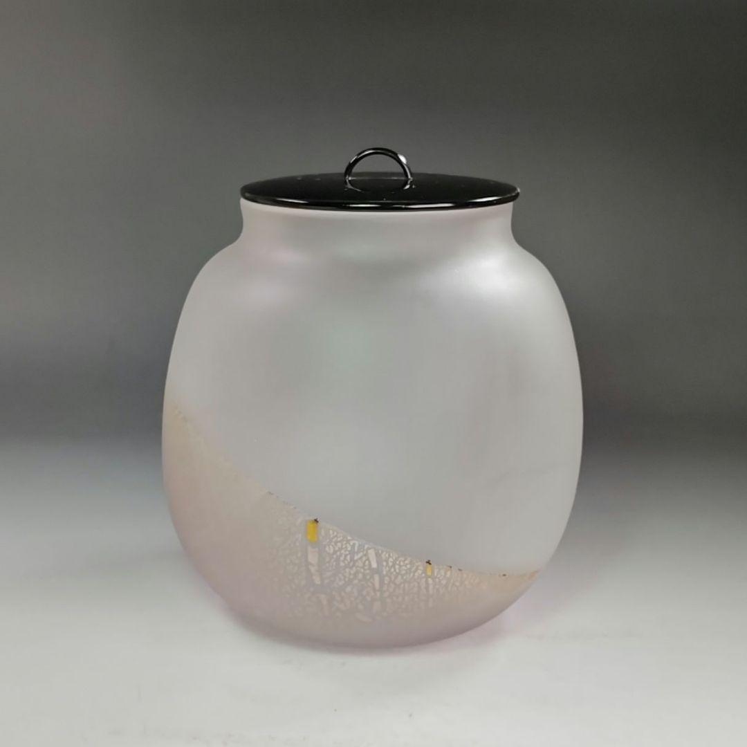 イ942 水指『高橋幸夫作』『ガラス硝子　水指　共箱』茶道具