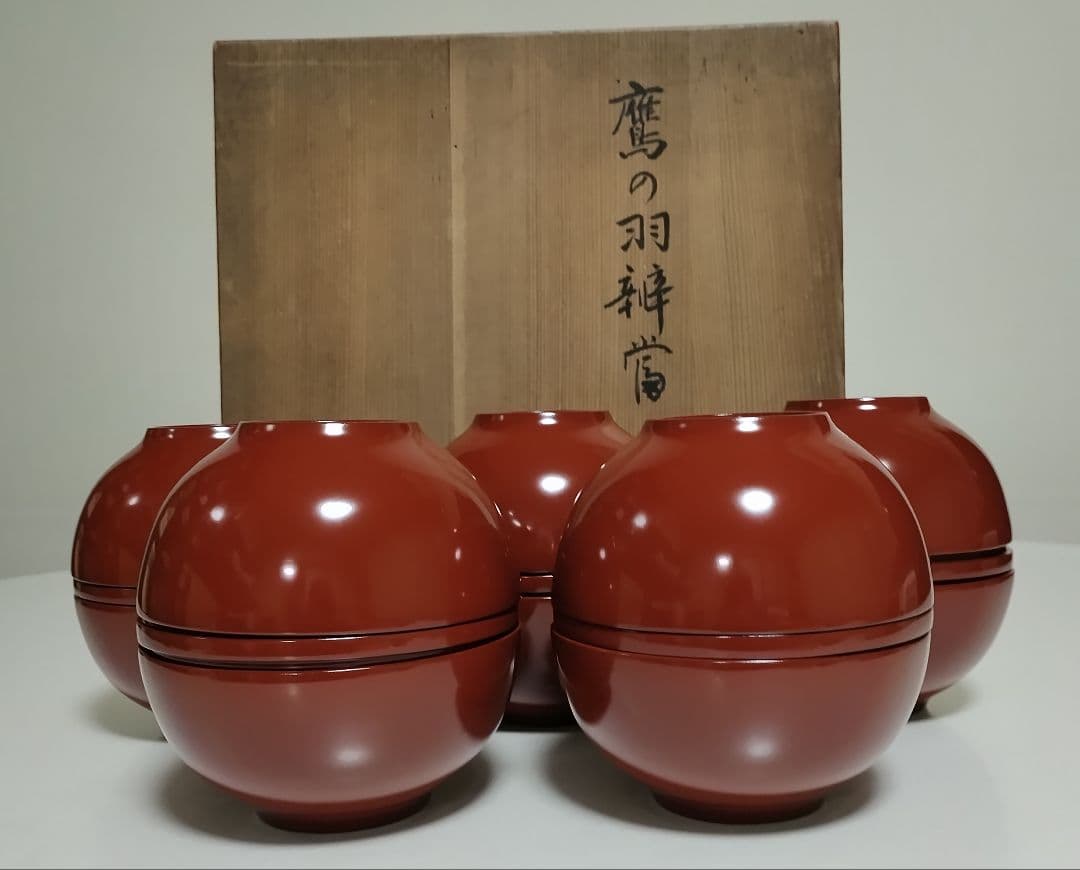 平安堂　うるみ色　鷹の羽弁当　5客