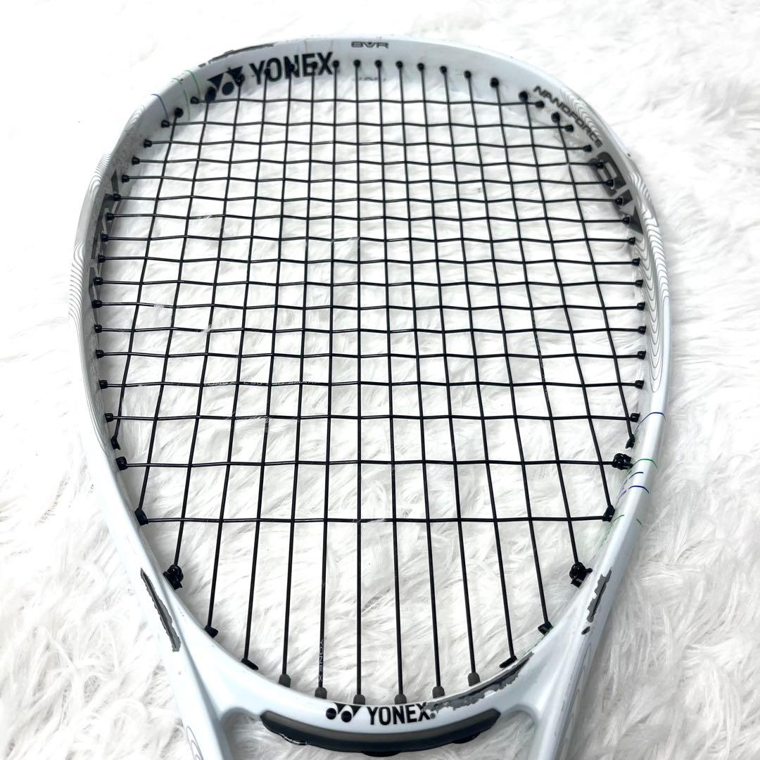 【良品】ヨネックス ナノフォース8v REV SL2 ソフトテニス 前衛用　白