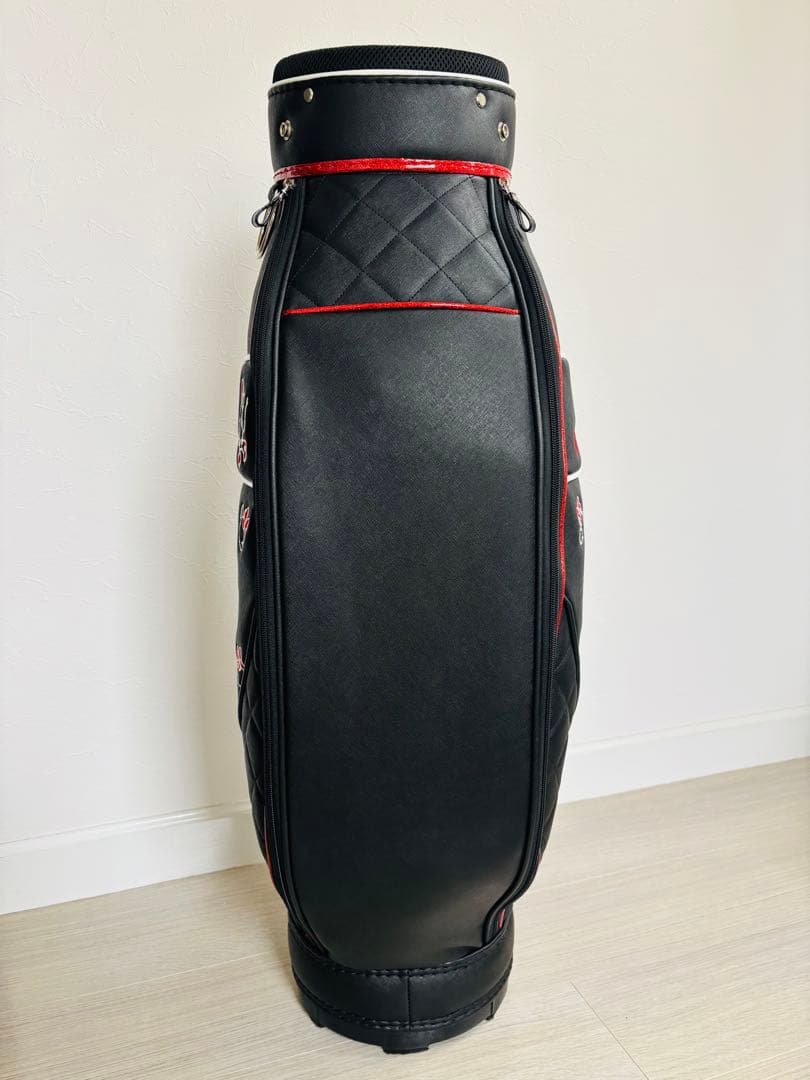 ディズニー Minnie Style ゴルフバッグ キャディバッグ 黒/赤