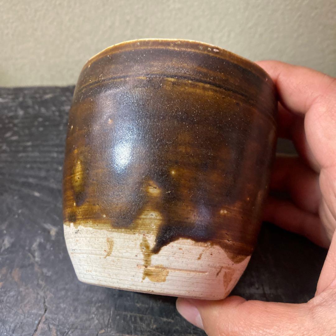 中国宗代　褐釉蓋物【桐箱付】