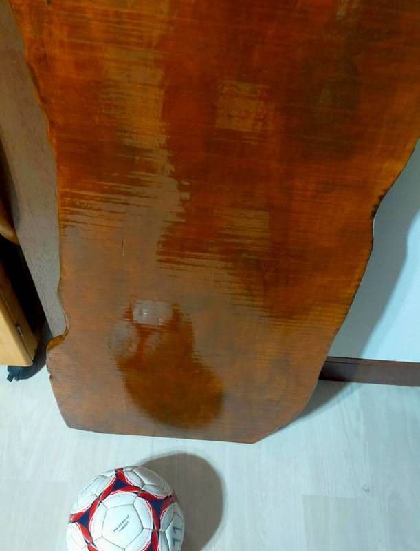 天然鹿児島スギ一枚板／天板／研磨＋ニス塗り済／軽量約７kg／テーブル／DIY