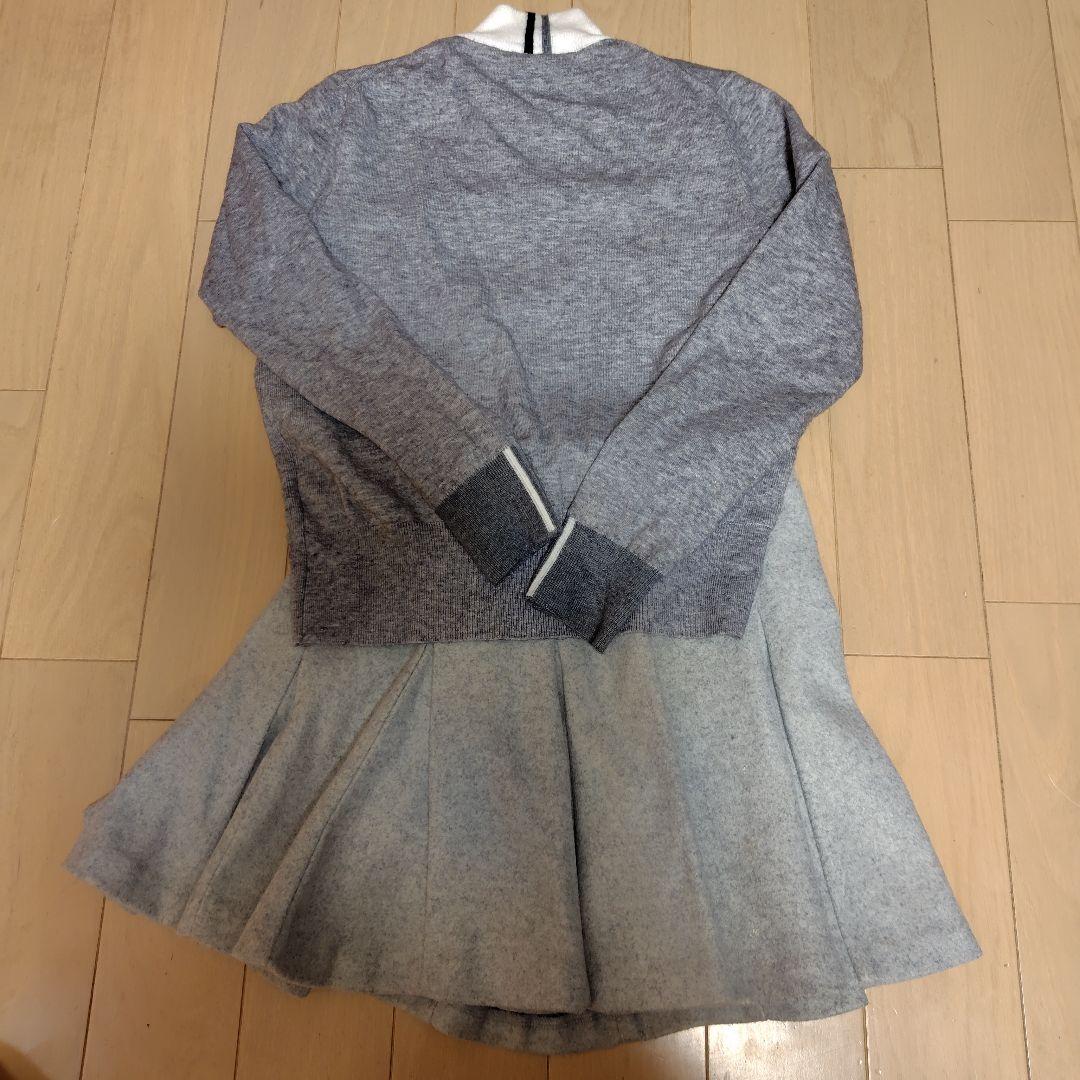G/FORE グレー Vネックセーター フレアスカートセット