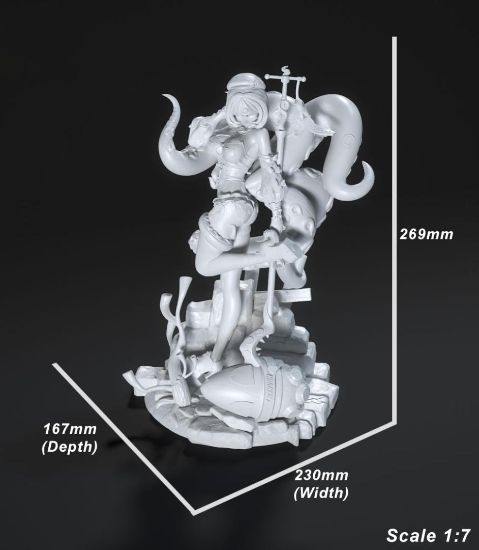 1/7　未塗装 未組立　フィギュア　ガレージキット　イディハリ　ZZZ