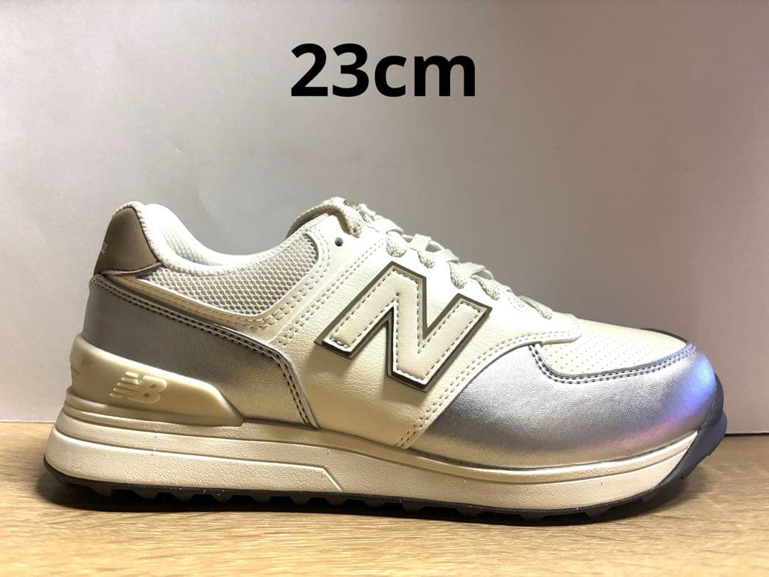 未使用23cm 2E ニューバランスゴルフ WGS574S3 ホワイト/シルバー