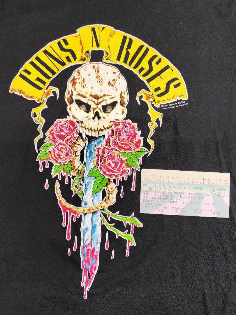 【USAJI10】GUNS N' ROSES　Tシャツ 90s　Lサイズ